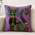 Cushion Cover | Handmade |  Modern Art Collection | Chain Stitch Embroidery | 16 by 16