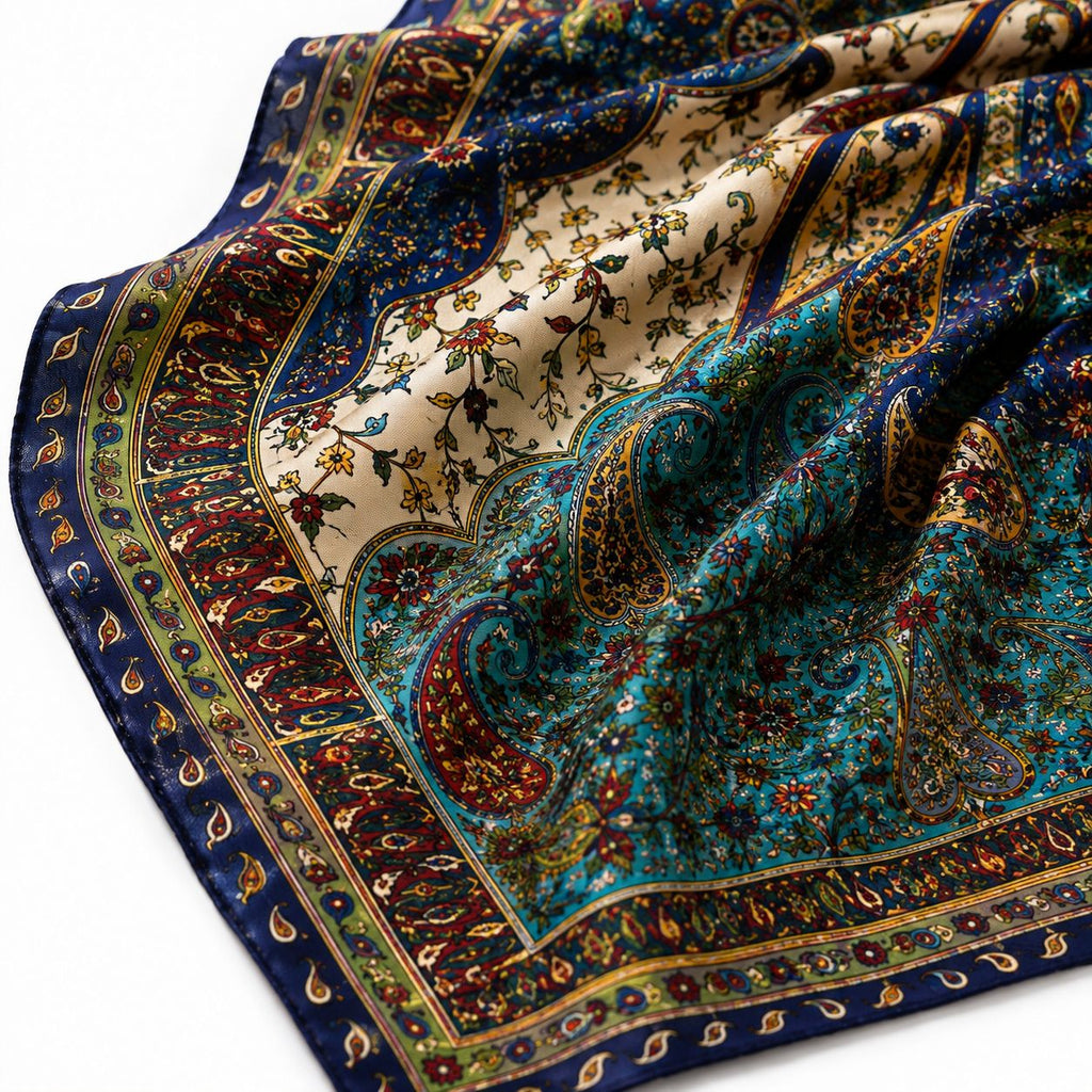 Royal Silk Scarf | 100% Silk | Digital Print