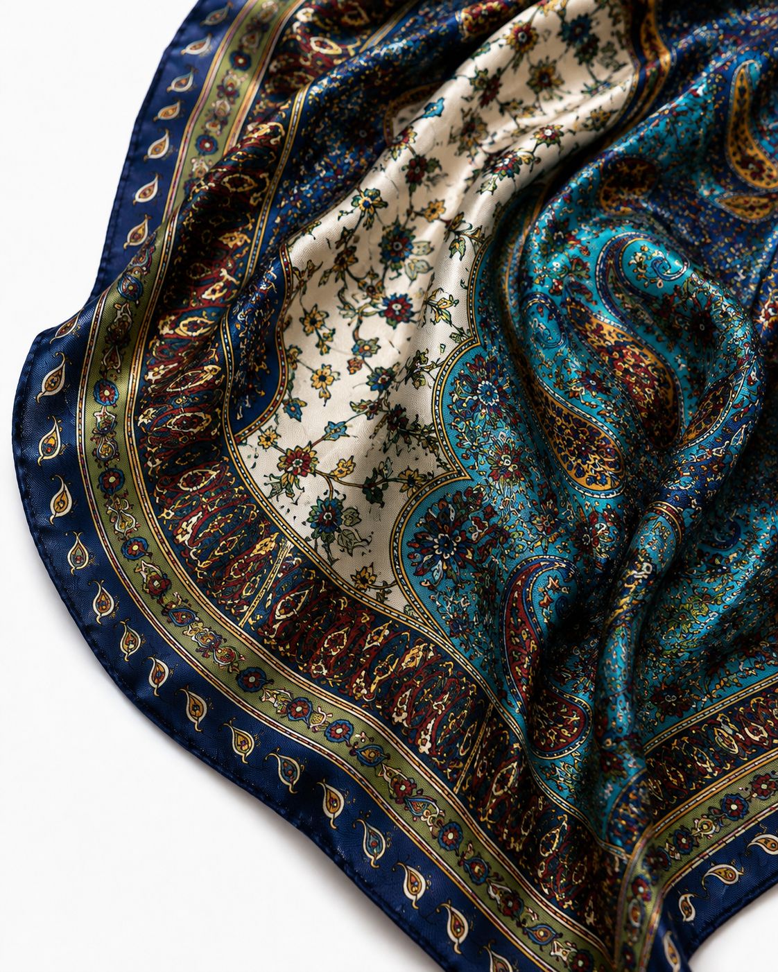 Royal Silk Scarf | 100% Silk | Digital Print