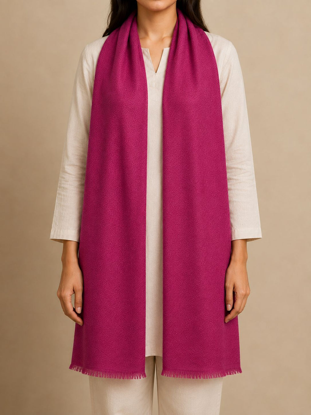 Luxury Cashmere Merino Wool Stole – Solid Colour