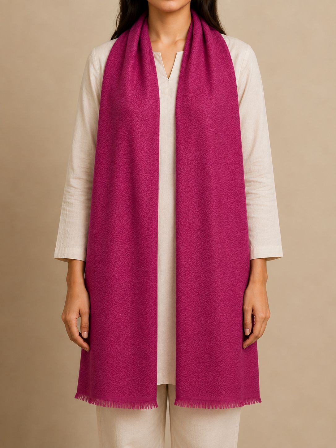 Luxury Cashmere Merino Wool Stole – Solid Colour