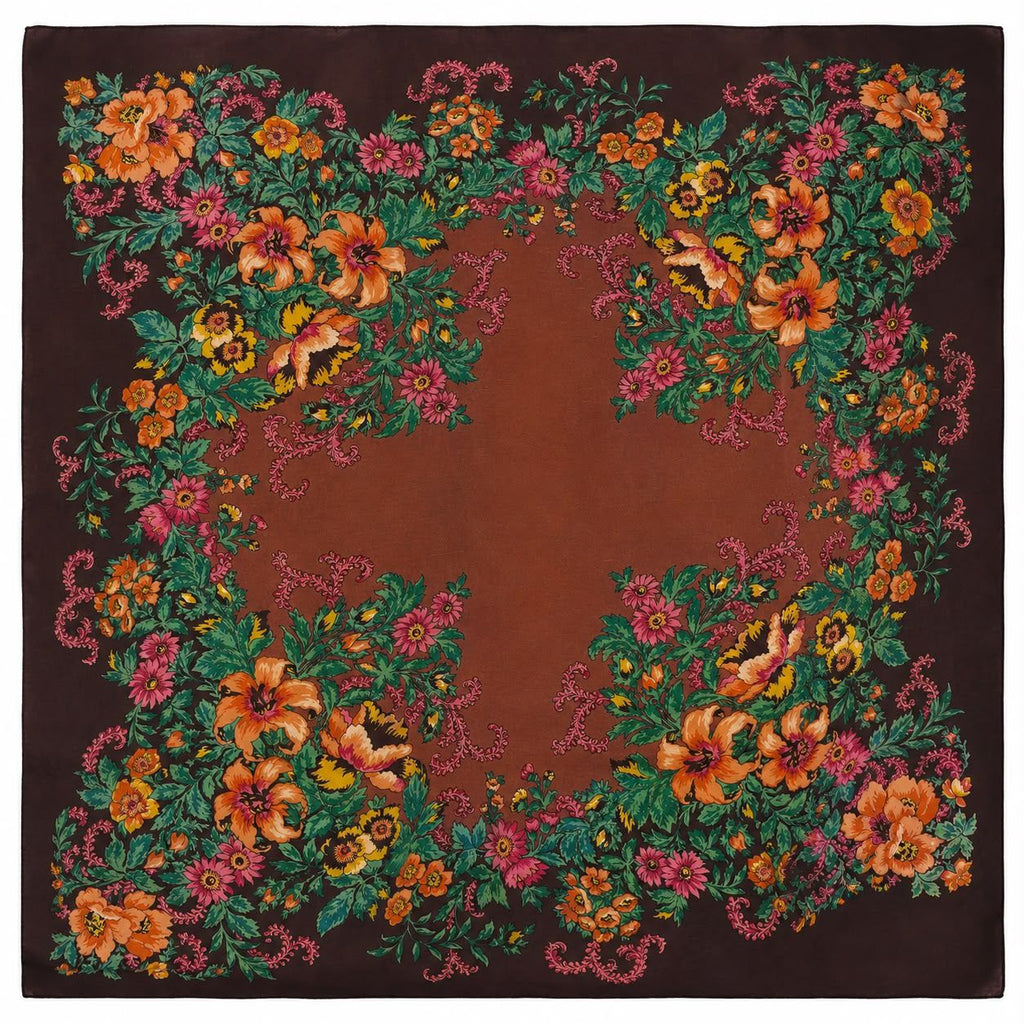 Floral 100% Silk Scarf | Luxury Digital Print