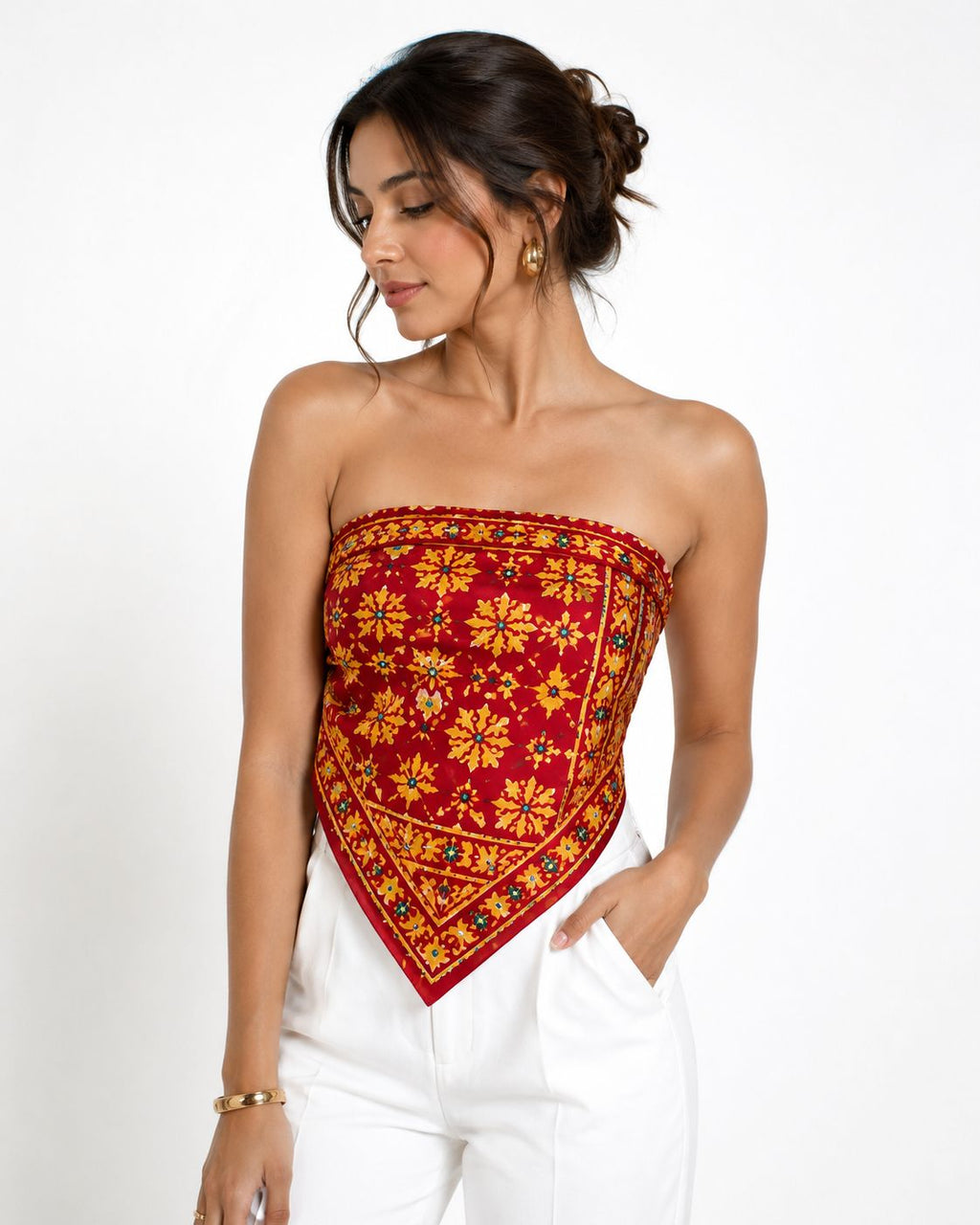 Floral 100% Silk Scarf | Luxury Digital Print