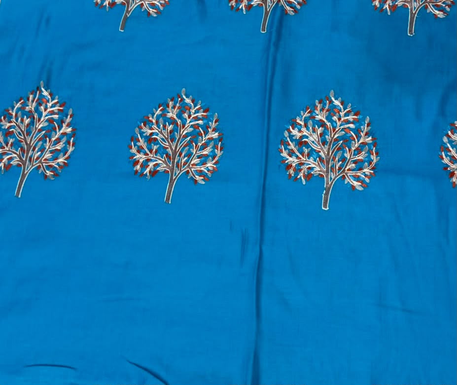 Whispering Trees Cashmere Merino Wool Embroidered Stole