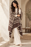 Ikkat Cashmere Merino Wool Embroidered Stole