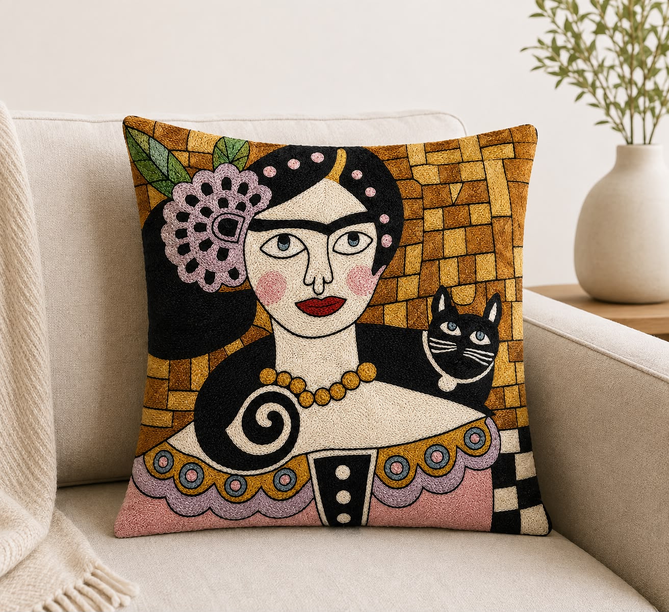 Modern Art Cushion Cover - 16*16