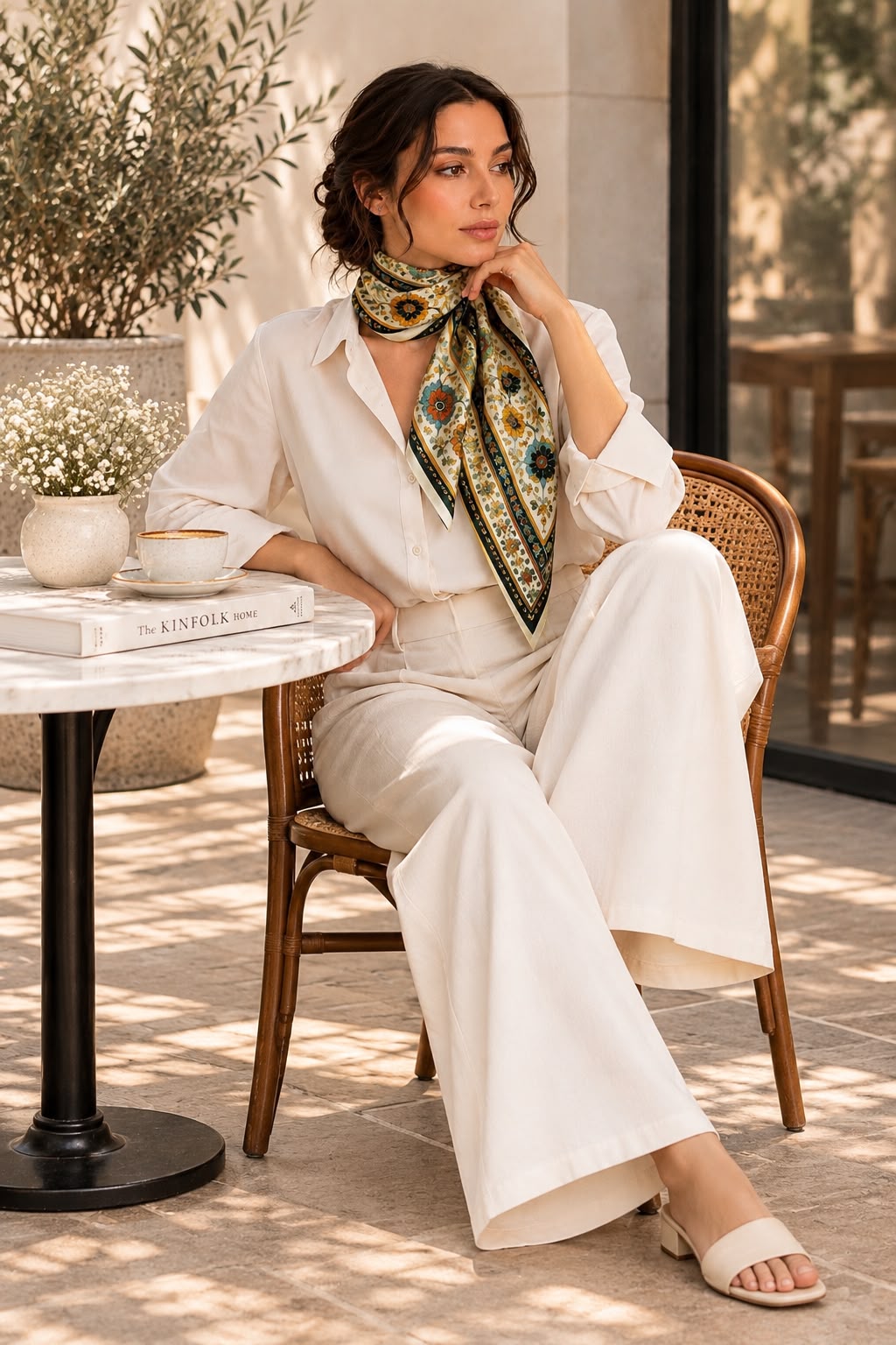 Floral Silk Scarf